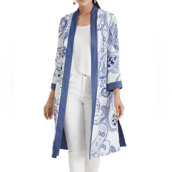 Chico's Other - Chico's Reversible Kimono Paisley Tencel Duster Jacket  | Size 2 (L)